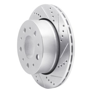 Ram Promaster 2500 Brake Rotor (1) - Rear Right - R1 Concepts - Drilled & Slotted - Silver - `14-`21
